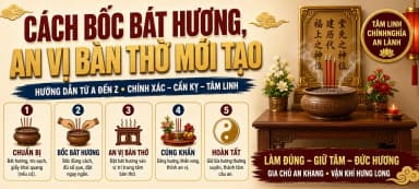 Cách bốc bát hương, an vị bàn thờ mới